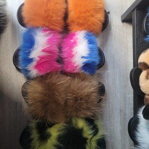 REAL FUR SLIDES